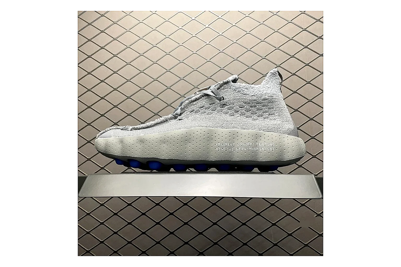 Nike Fragment Waffle Racer Grey comparison signal photo with grey waffle racer runner with mixed upper and runner shape
