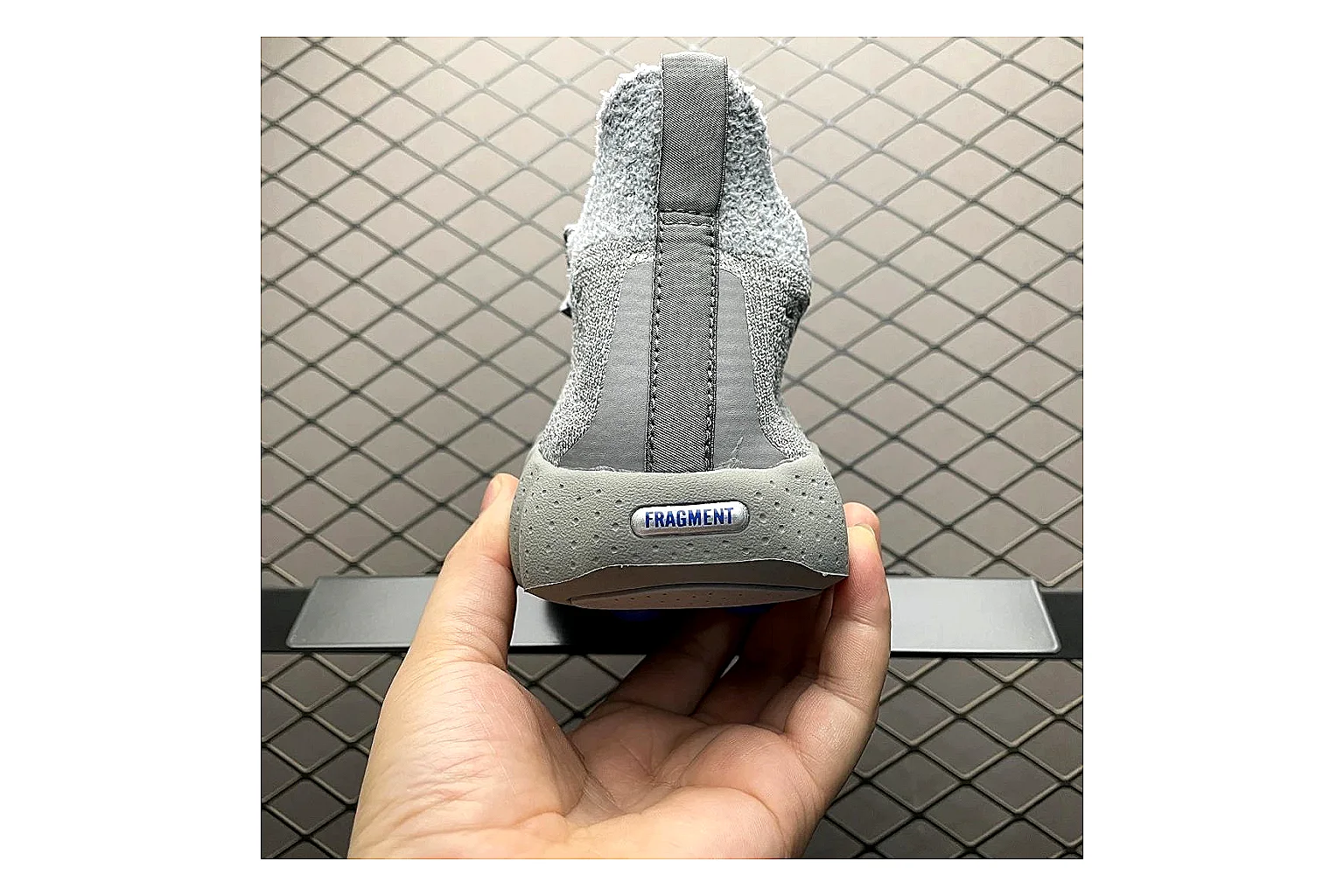 Nike Fragment Waffle Racer Grey comparison signal photo with grey waffle racer runner with mixed upper and runner shape thumbnail 6