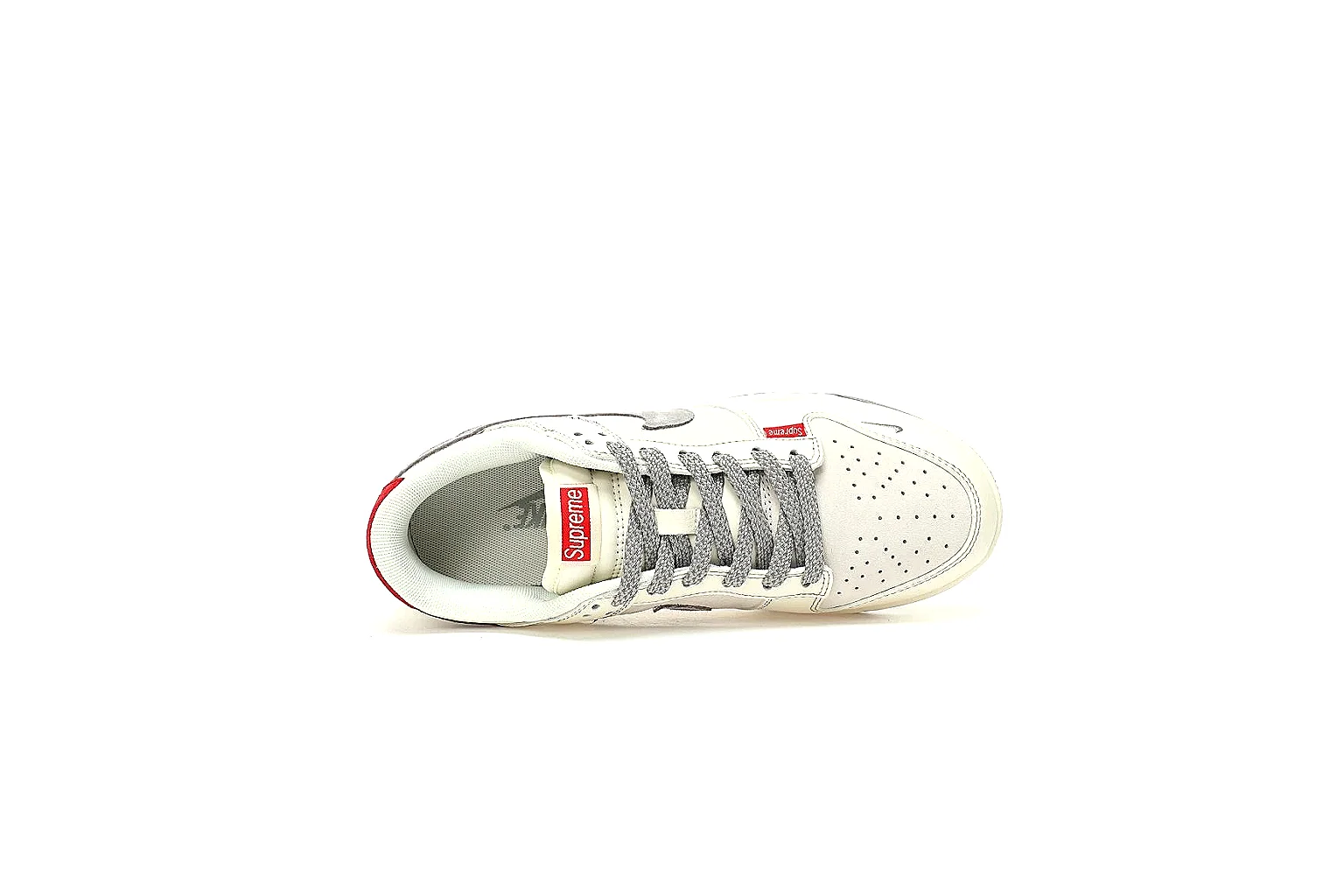Kako Scout comparison images for Nike Gray Red Low Court Sneaker thumbnail 3