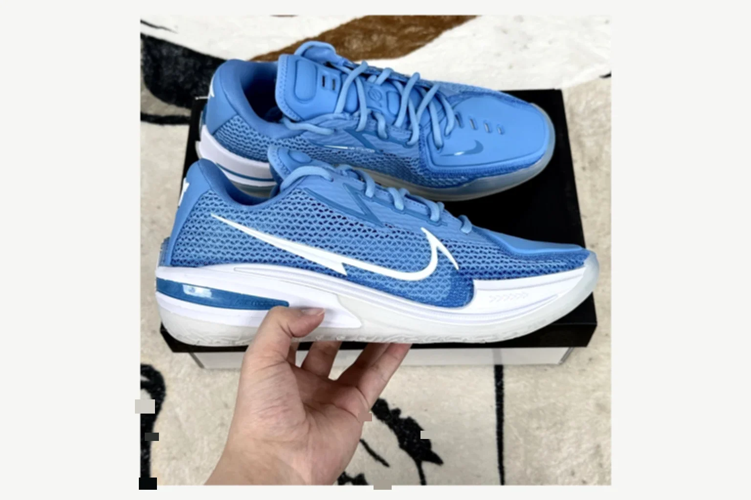 Nike Air Zoom GT Cut 1 Black White Low Top comparison proof image SKU 1194924713