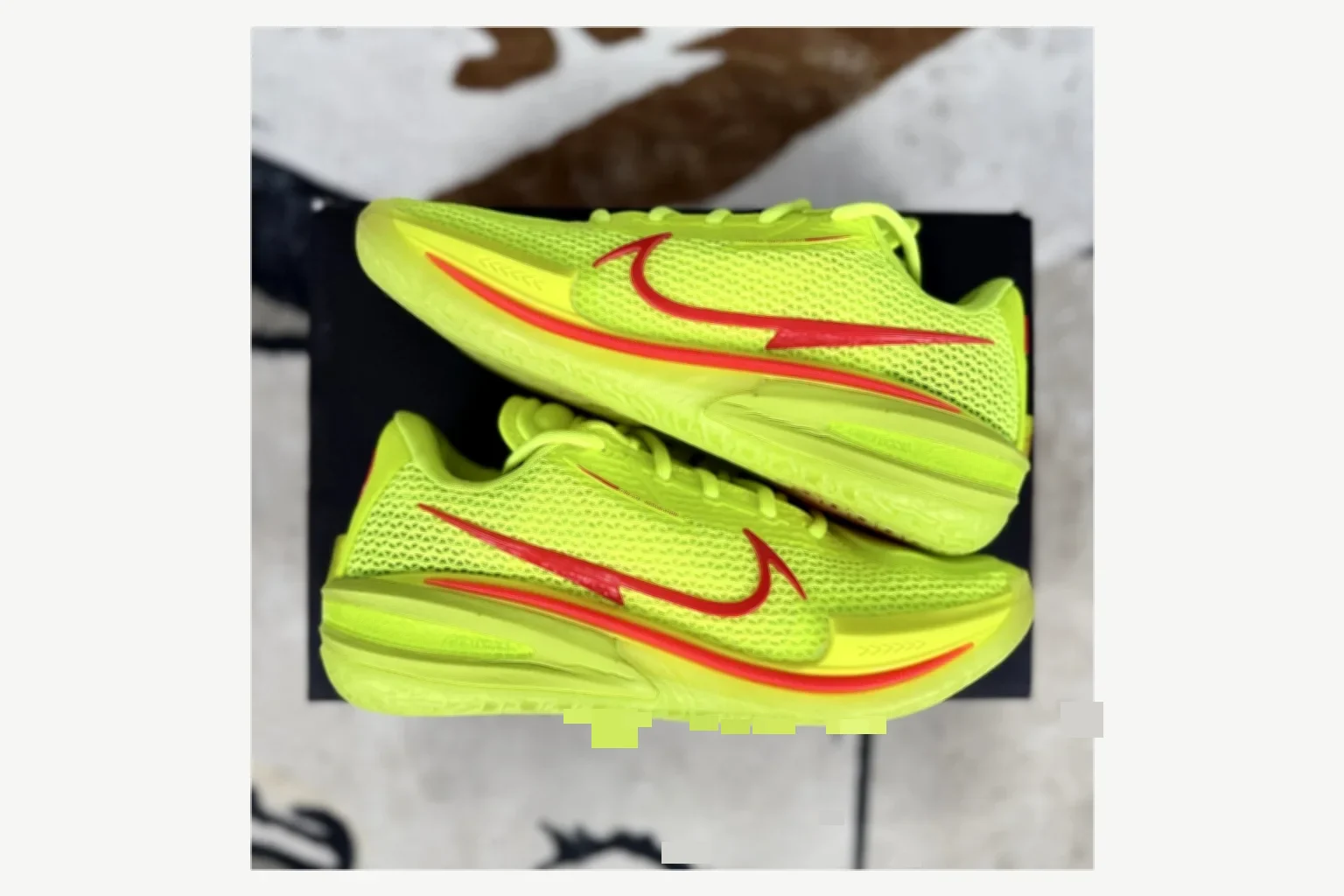 Nike Air Zoom GT Cut 1 White Red Low Top comparison proof image SKU 1194924766