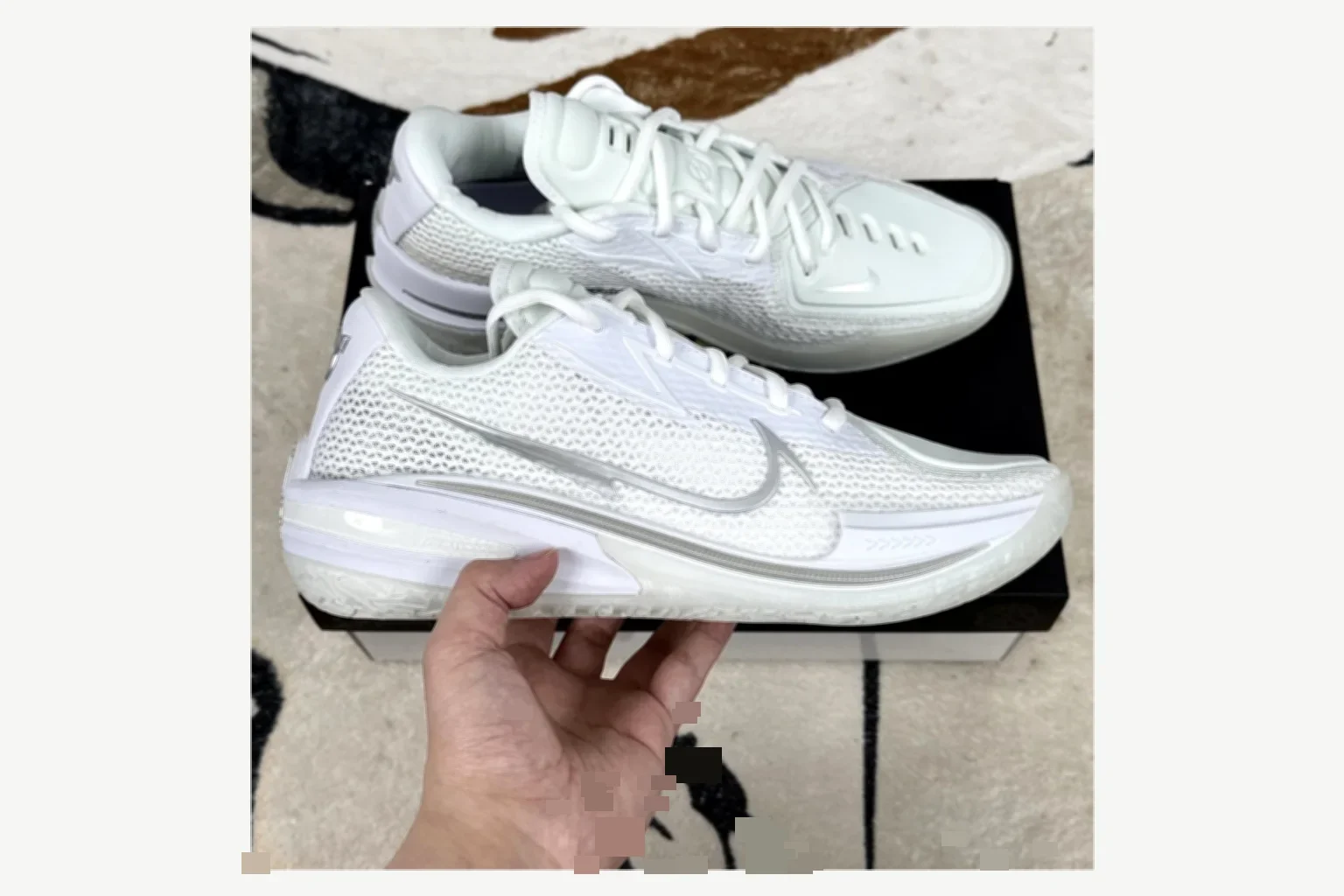 Nike Air Zoom GT Cut 1 Silver Gray Low Top comparison proof image SKU 1194924863