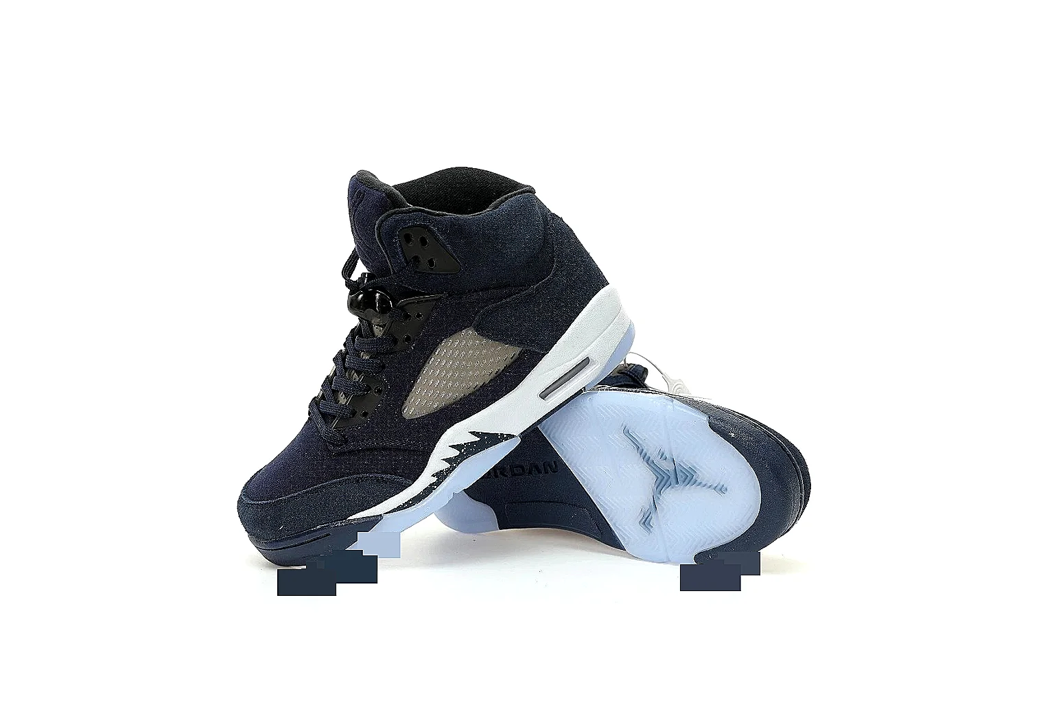 Nike high-top sneaker Black Blue 0792 comparison signal note six-photo gallery thumbnail 2