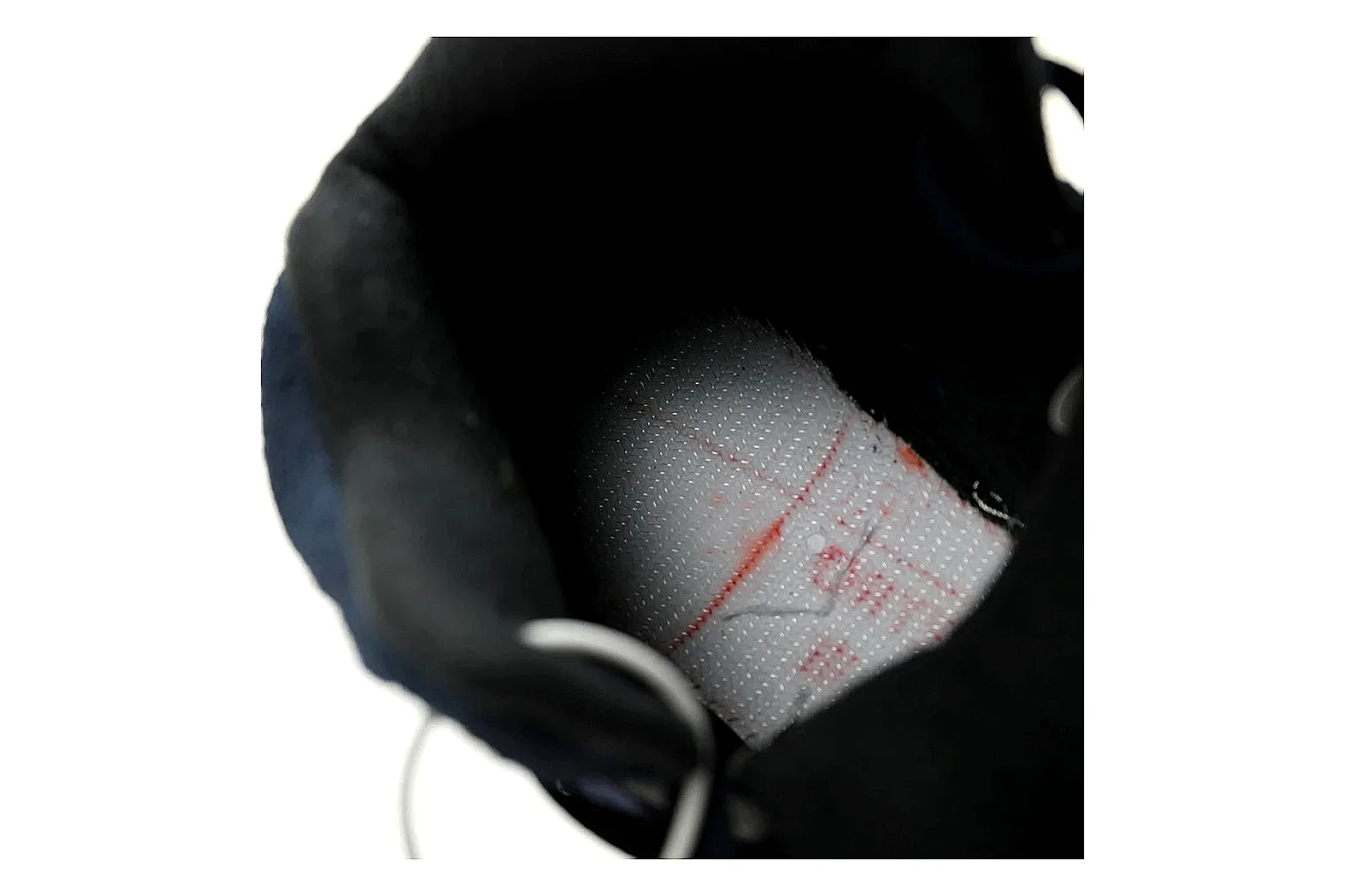Nike high-top sneaker Black Blue 0792 comparison signal note six-photo gallery thumbnail 4