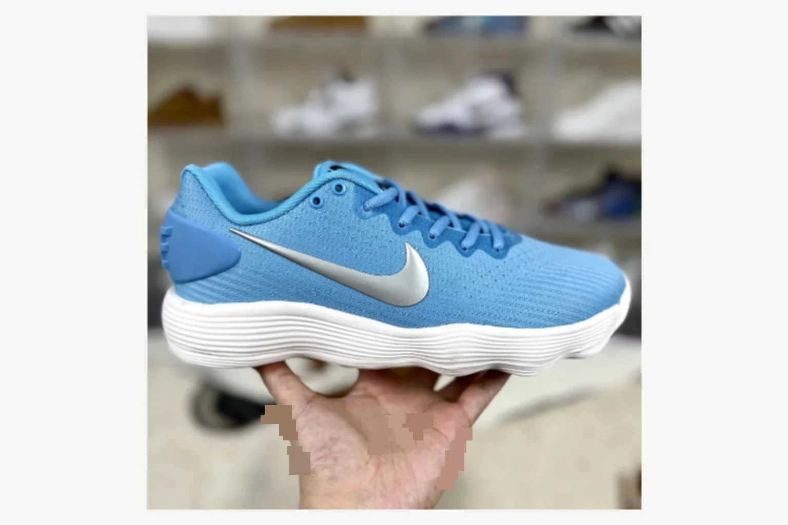 Nike Blue Silver Low Top Runner comparison proof image SKU 1194923779