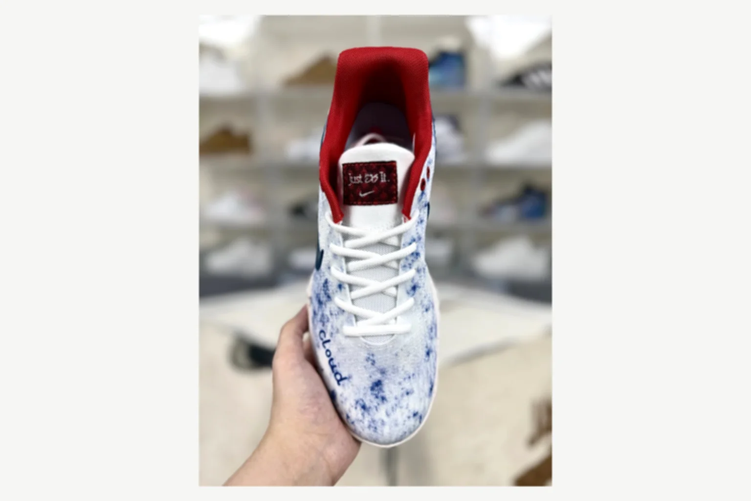 Nike White Blue Speckle Low Top comparison proof image SKU 1194923813 thumbnail 4