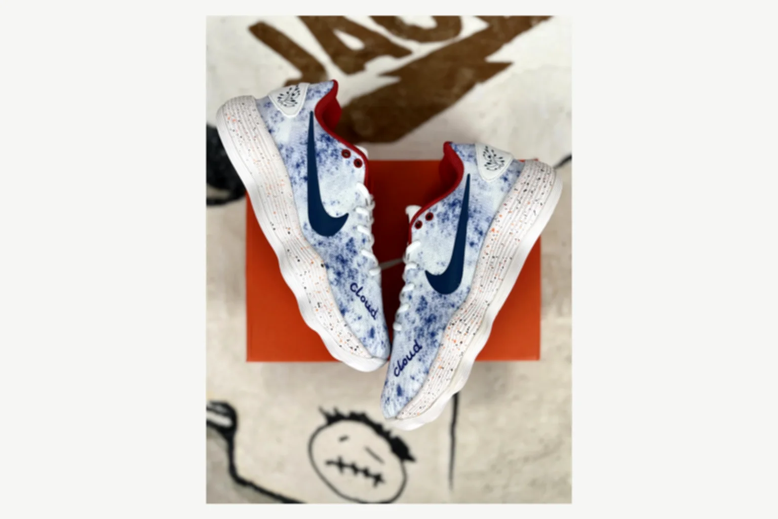 Nike White Blue Speckle Low Top comparison proof image SKU 1194923813 thumbnail 5