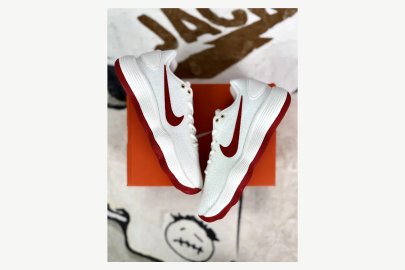 Nike White Red Swoosh Low Top comparison proof image SKU 1194923881 thumbnail 5