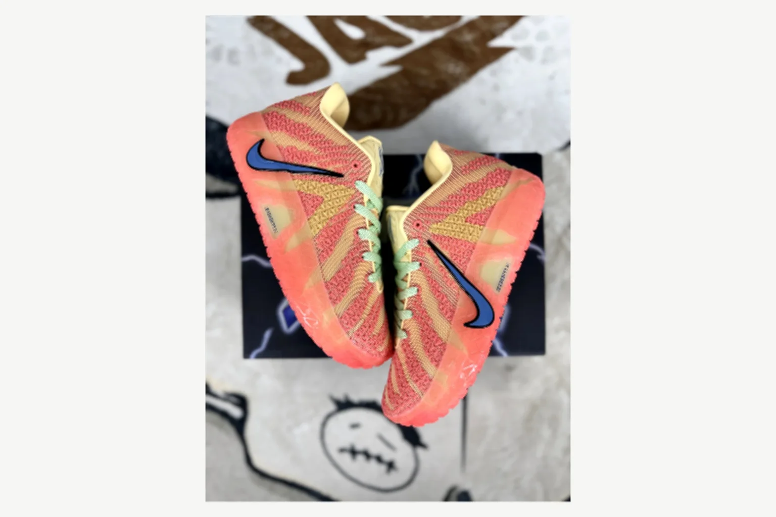 Nike Ja 3 Coral Lime Low Top comparison proof image SKU 1194924105 thumbnail 5