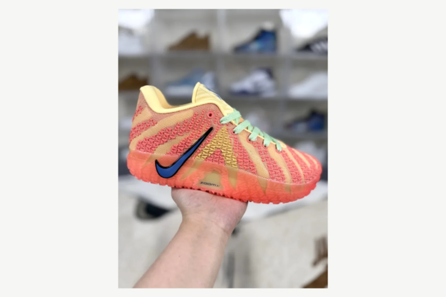 Nike Ja 3 Coral Lime Low Top comparison proof image SKU 1194924105 thumbnail 6