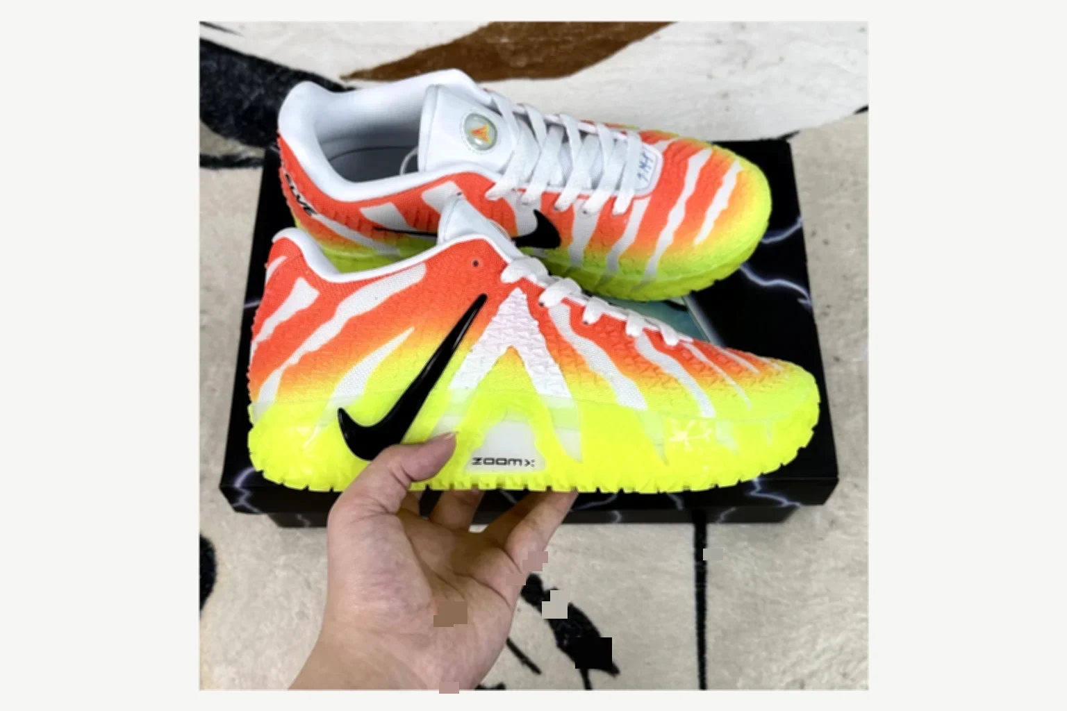 Nike Ja 3 White Red Lime Low Top comparison proof image SKU 1194924130