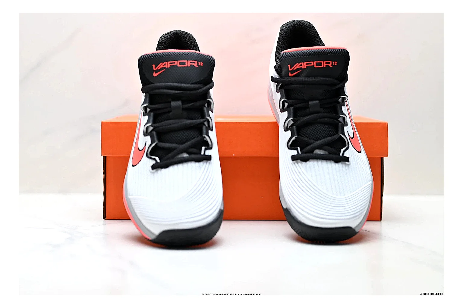 Nike Kd Trey White Red comparison photo showing white textile basketball upper, red accents, low modern court shape, and supportive sole thumbnail 5