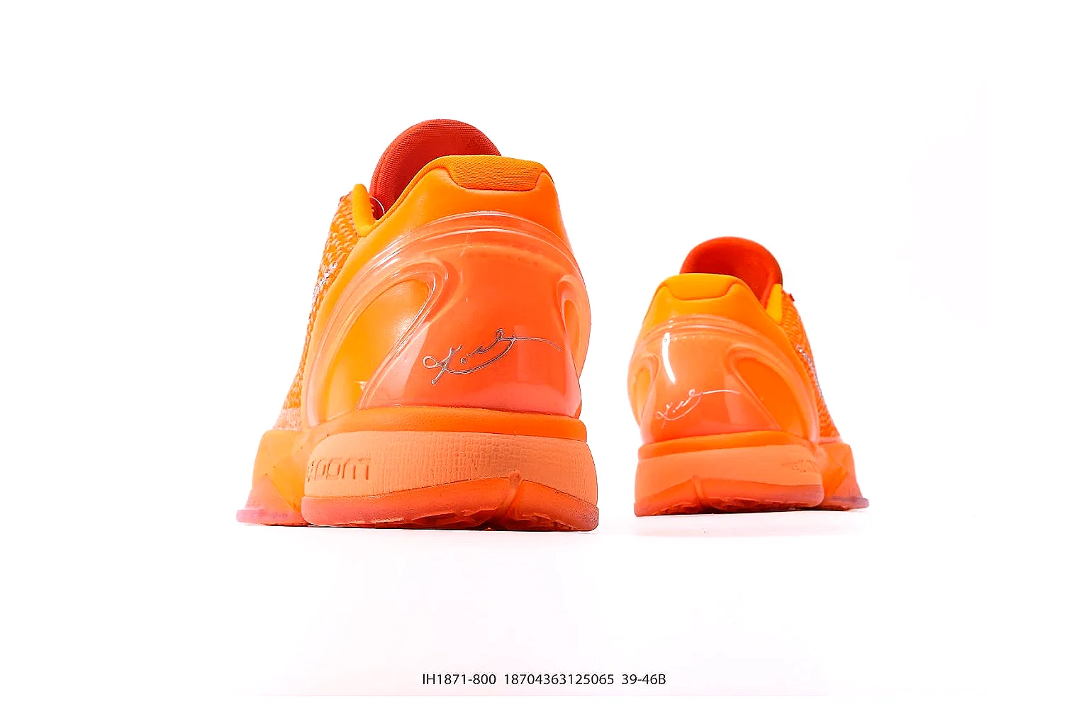 Nike Kobe basketball sneaker Orange 7698 comparison signal note six-photo gallery thumbnail 5