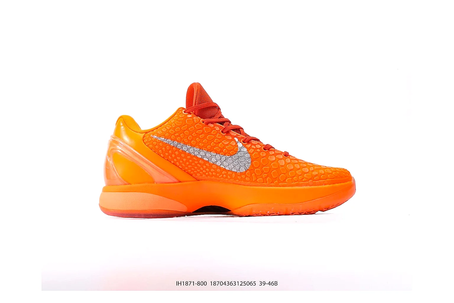 Nike Kobe basketball sneaker Orange 7698 comparison signal note six-photo gallery thumbnail 6