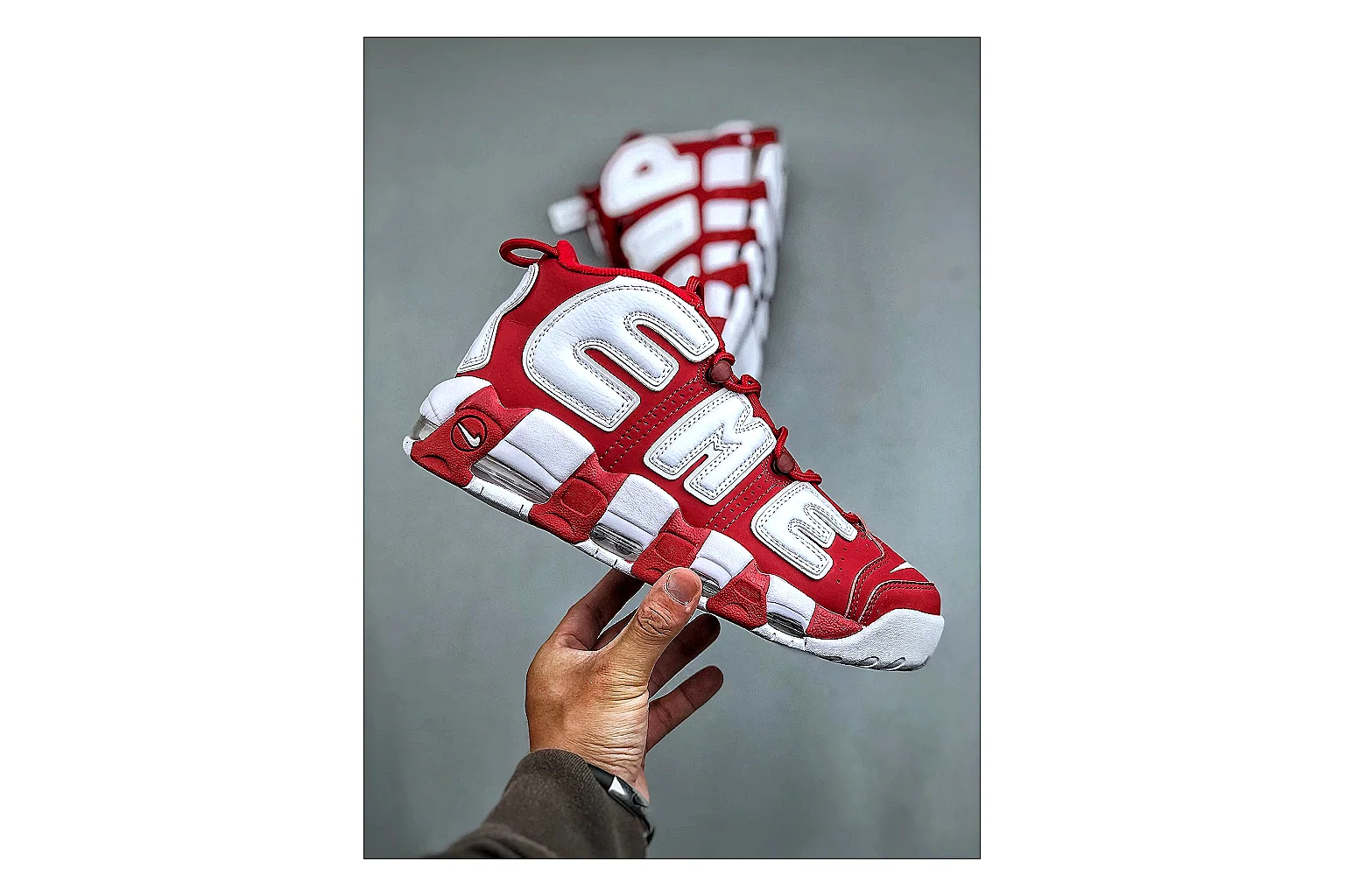 kakoscout.com Nike Red White Logo Low 8856 Red White low-top product image thumbnail 3