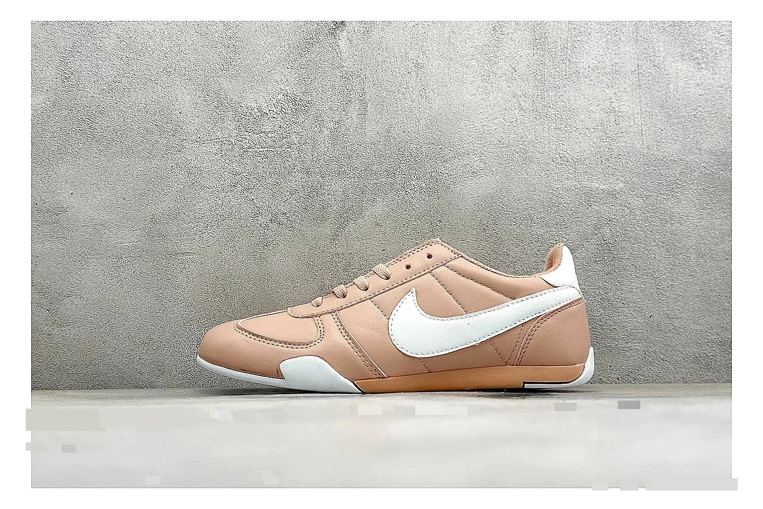 Nike Sprint Sister Pink comparison photo showing soft pink retro-runner upper, slim side profile, low collar, and light casual sole