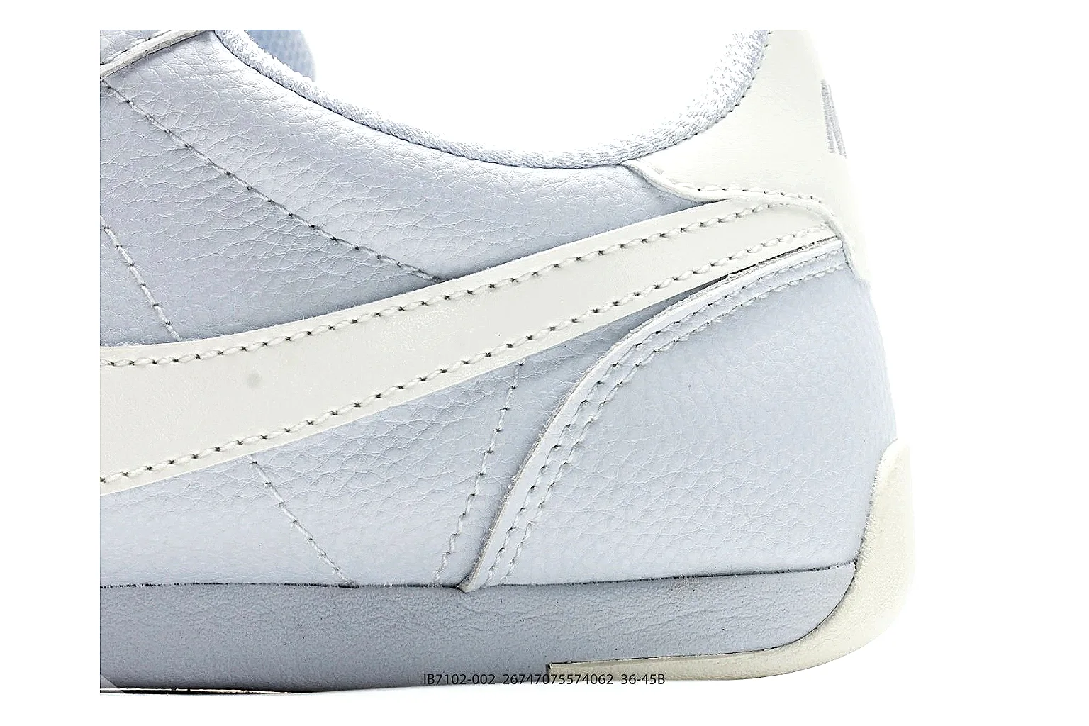 Nike Sprint White Cream Sneakers comparison signal photo with white cream low-top sneakers with leather texture, side-profile shape, upper panel lines, and outsole detail thumbnail 5
