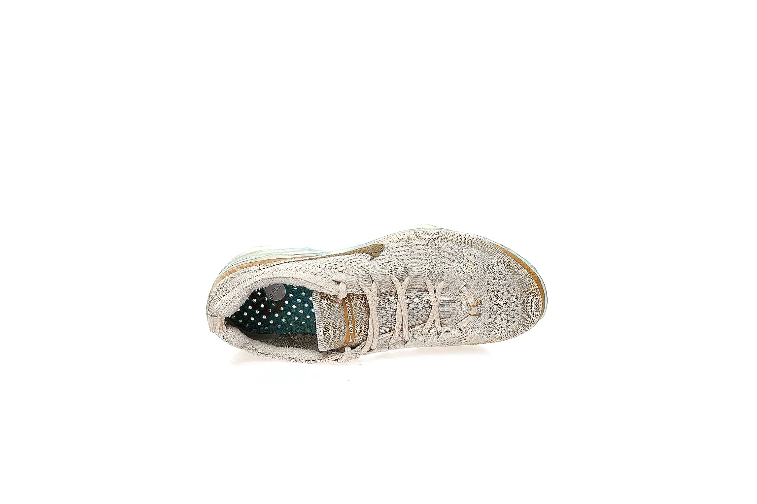Nike VaporMax-style cream tan knit runner with visible Swoosh and air sole thumbnail 4