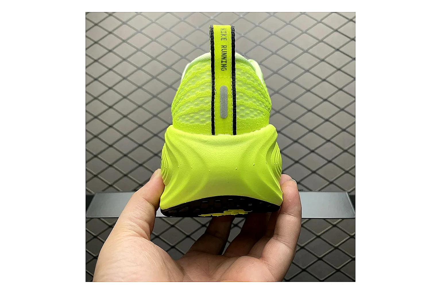 Nike Vomero Plus Volt White comparison signal photo with white volt vomero plus runner with mixed upper and runner shape thumbnail 6