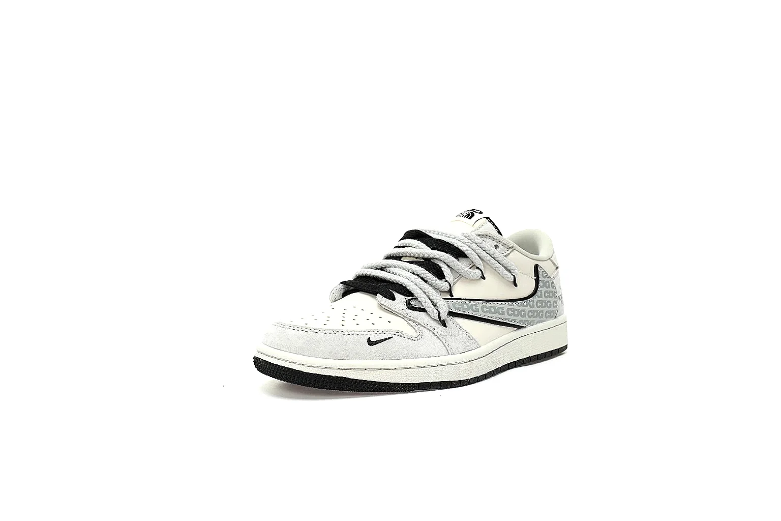 Kako Scout comparison images for Nike White Black Low Court Sneaker thumbnail 6