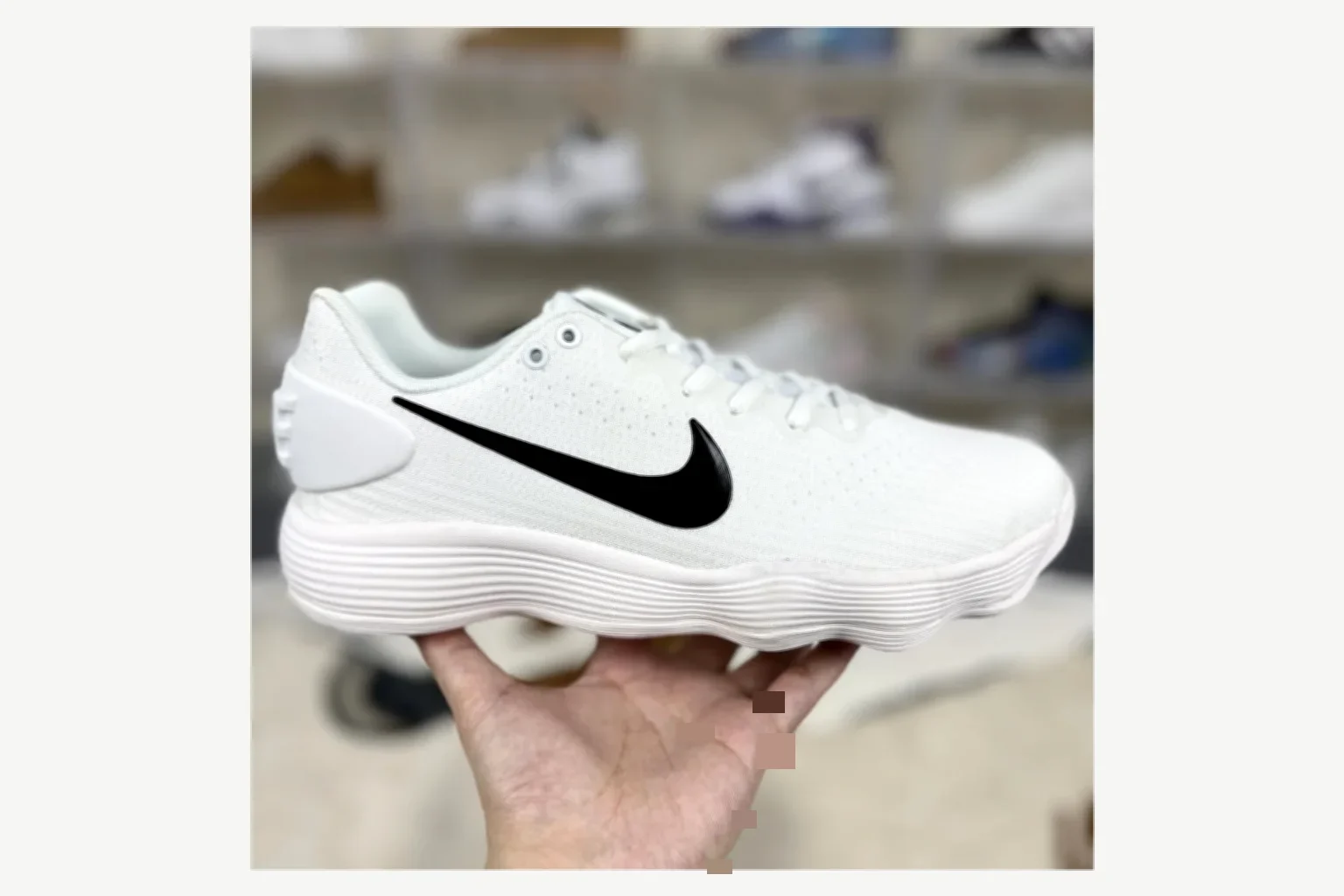Nike White Black Swoosh Low Top comparison proof image SKU 1194923747