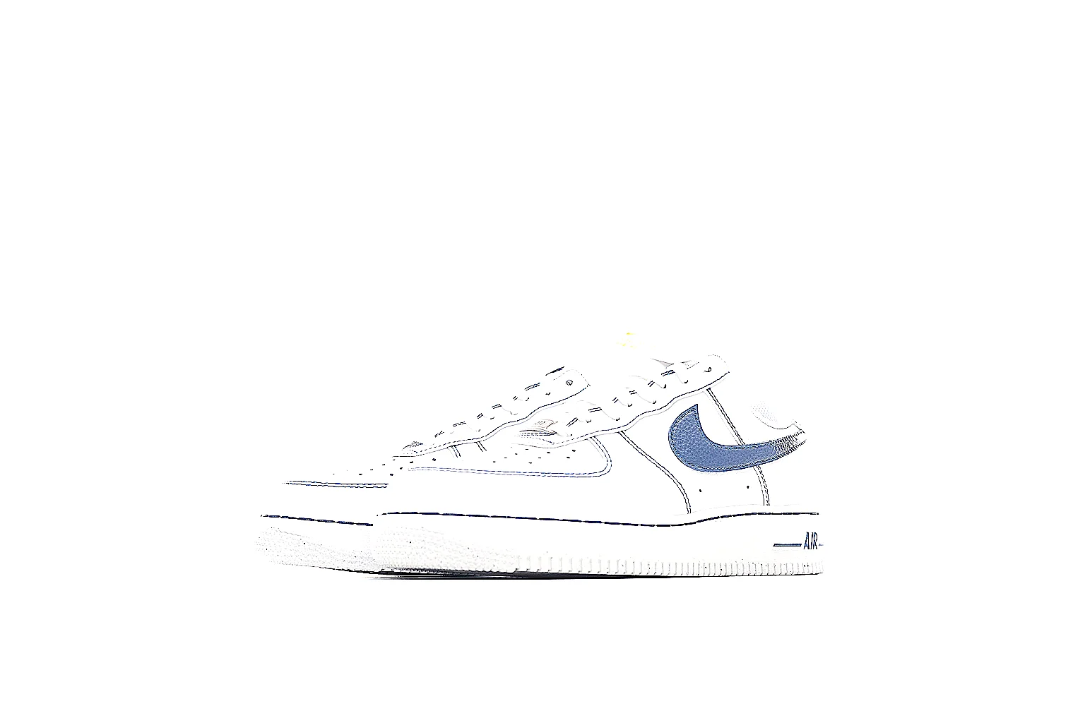 Kako Scout comparison images for Nike White Blue Low Court thumbnail 2
