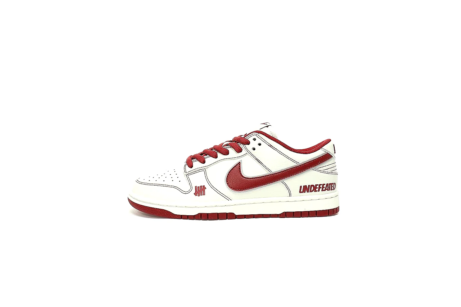 Kako Scout comparison images for Nike White Burgundy Low Court Sneaker