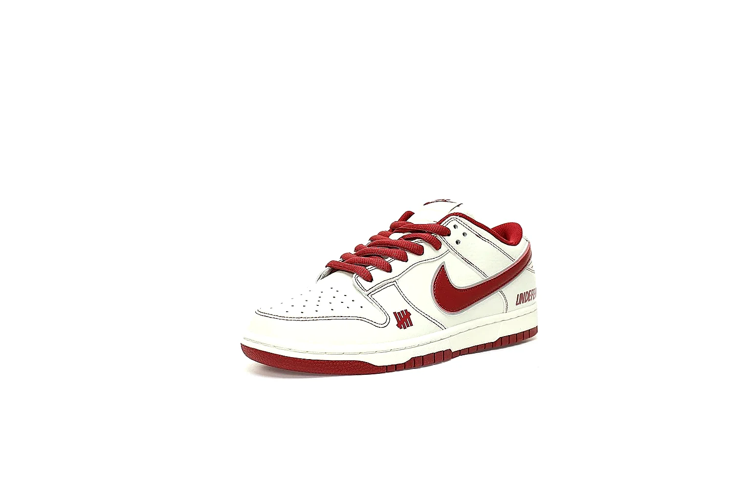 Kako Scout comparison images for Nike White Burgundy Low Court Sneaker thumbnail 6
