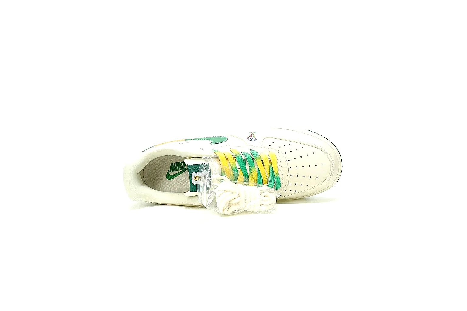 Kako Scout comparison images for Nike White Green Yellow Low Court Sneaker thumbnail 2