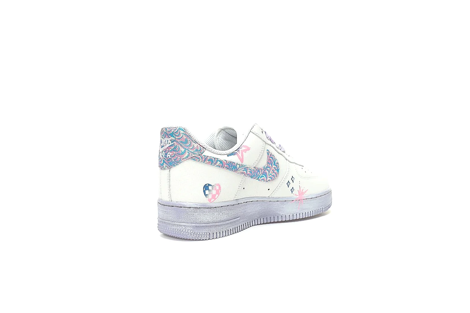 Kako Scout comparison images for Nike White Lavender Low Court Sneaker thumbnail 2