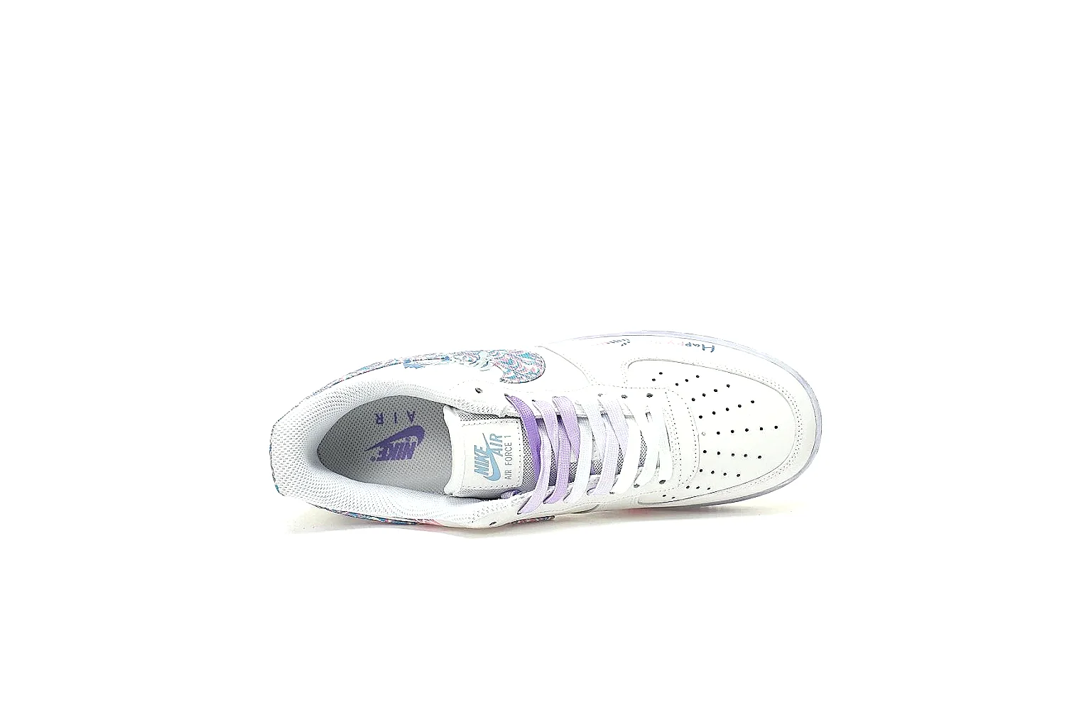 Kako Scout comparison images for Nike White Lavender Low Court Sneaker thumbnail 3