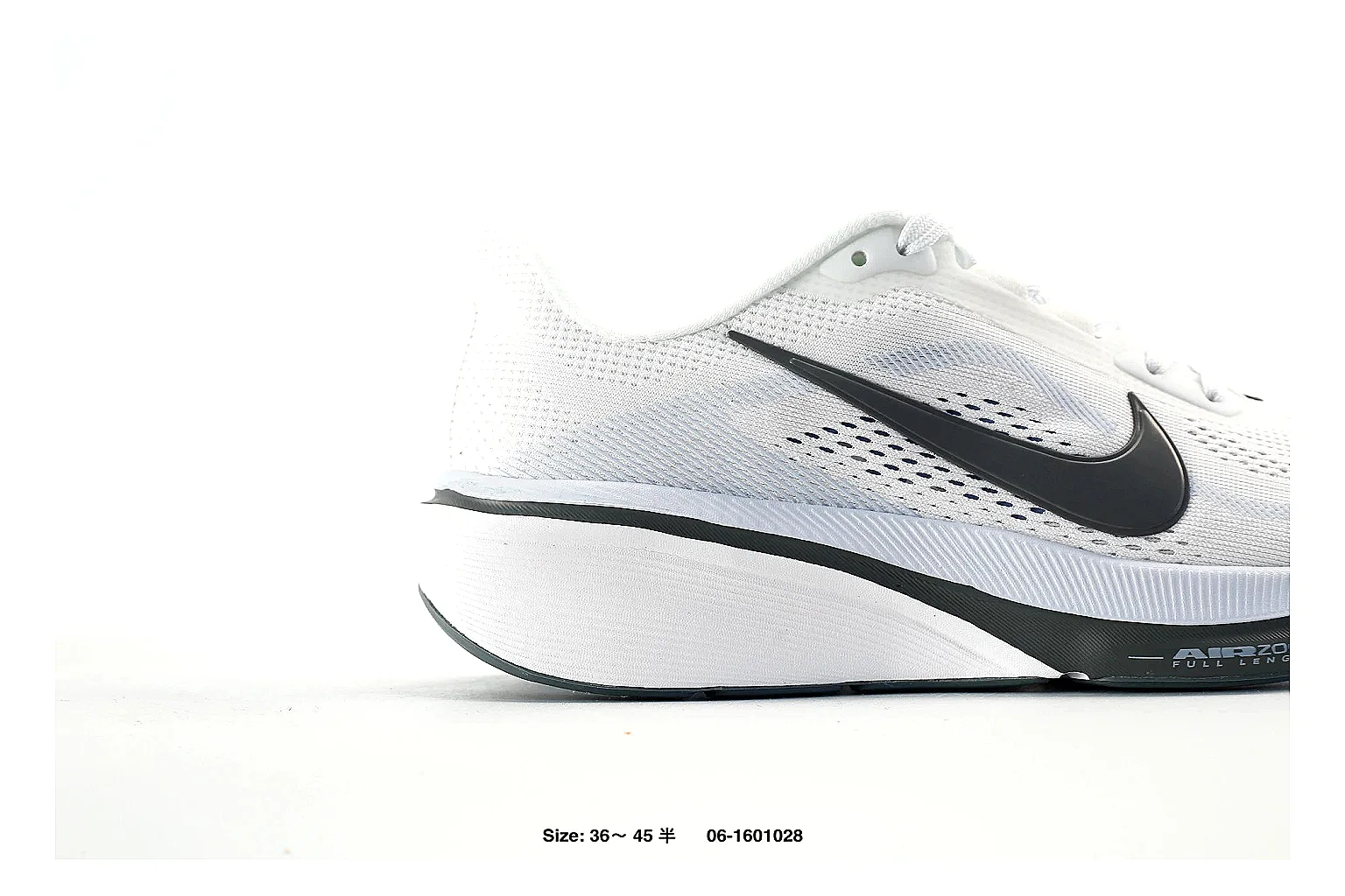 Nike ZoomX Runner White Black Sneaker 8656 comparison gallery with QC evidence thumbnail 6