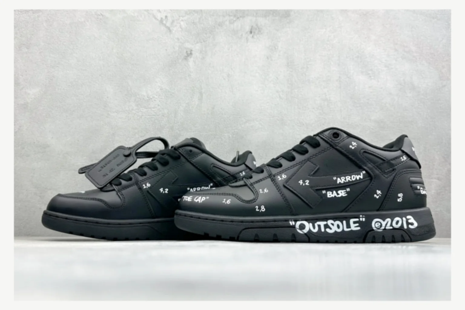 Off-White Black Text Low Top comparison proof image SKU 1182167422 thumbnail 4