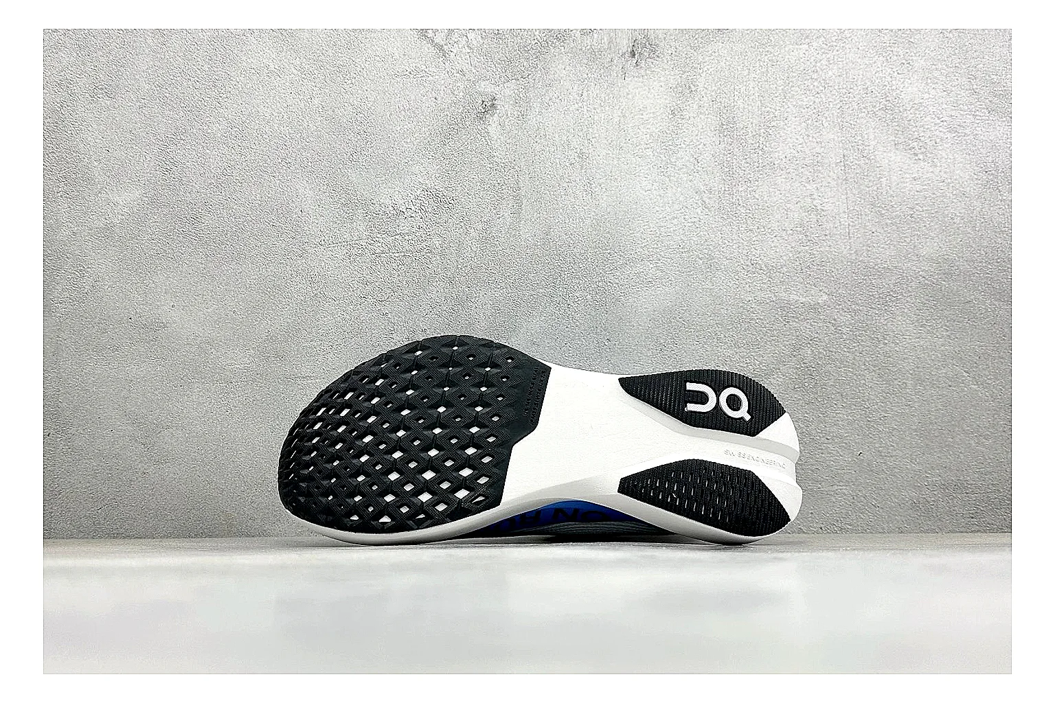 On Cloudboom White Blue comparison photo showing white performance mesh, blue gradient accents, slim racing profile, and segmented CloudTec sole thumbnail 4
