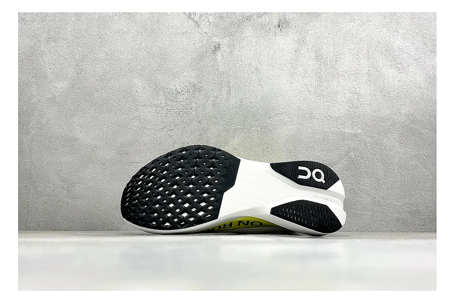 On Cloudboom White Lime comparison photo showing white performance mesh, lime gradient accents, slim racing profile, and segmented CloudTec sole thumbnail 4