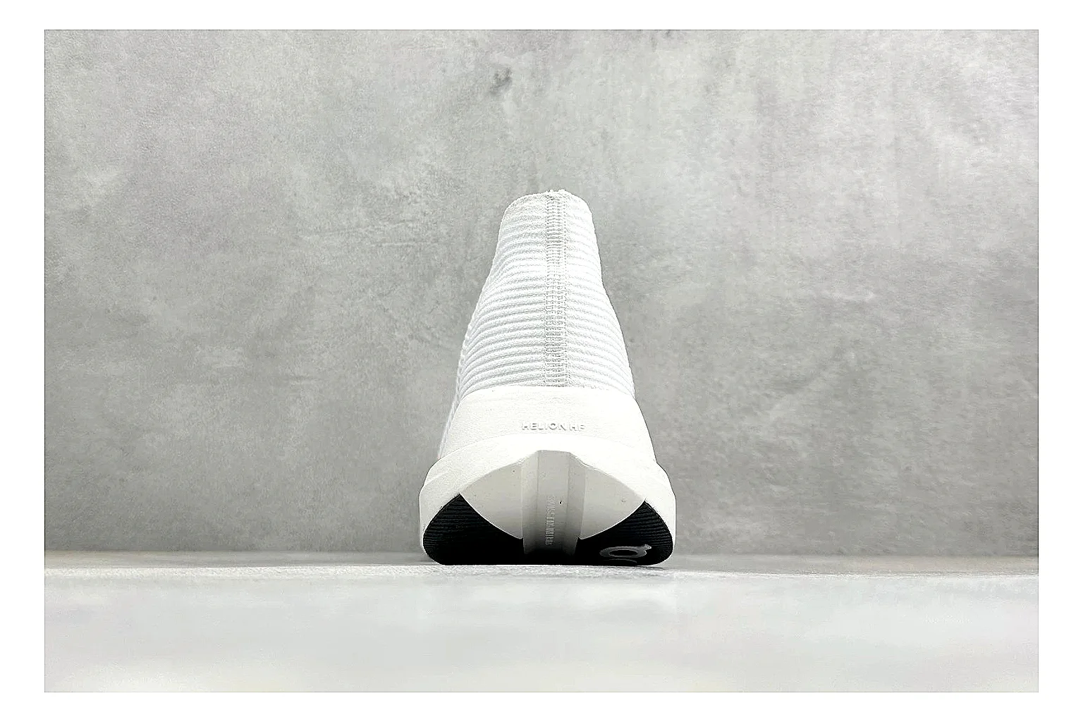 On Cloudboom White Peach comparison photo showing white performance mesh, peach gradient accents, slim racing profile, and segmented CloudTec sole thumbnail 3