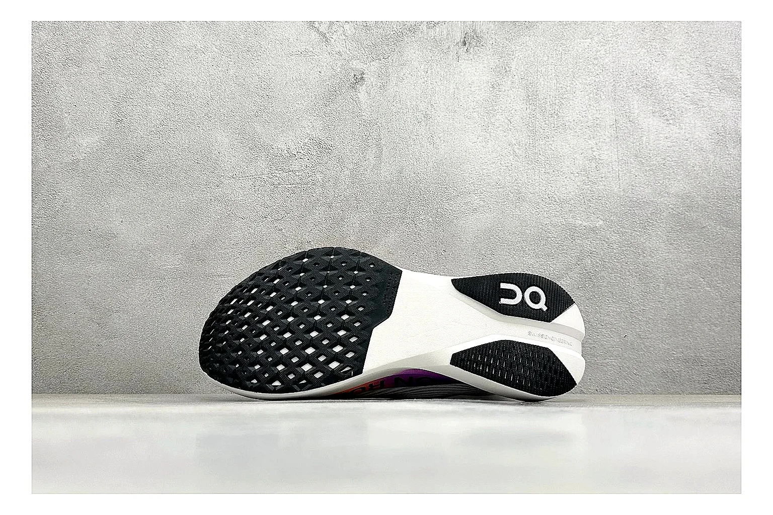 On Cloudboom White Peach comparison photo showing white performance mesh, peach gradient accents, slim racing profile, and segmented CloudTec sole thumbnail 4