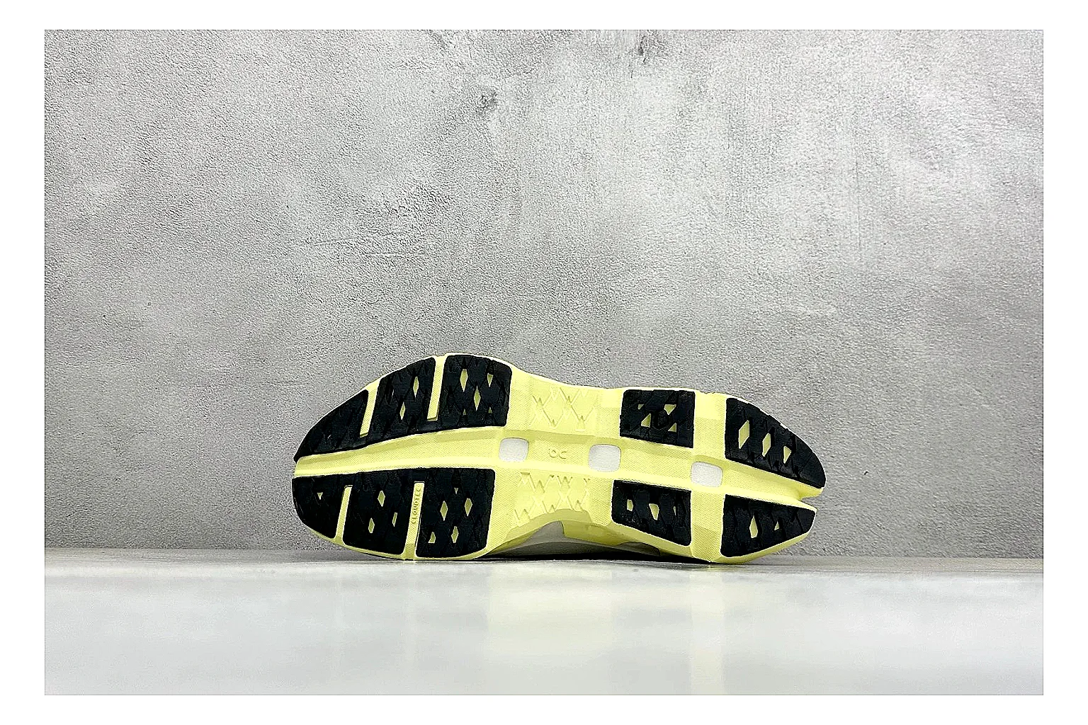 On Cloudmonster Lavender Lime comparison photo showing lavender runner upper, lime accent hits, oversized CloudTec pod sole, and soft technical color mix thumbnail 4