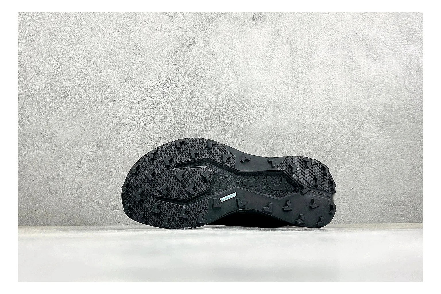 On Cloudmonster Triple Black comparison photo showing triple black running upper, oversized CloudTec pod sole, tonal laces, and rounded performance shape thumbnail 4