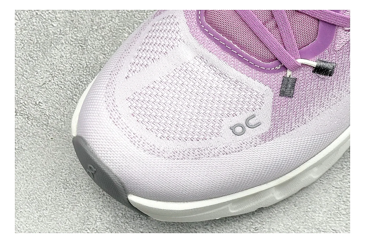 On Cloudtilt Pink comparison photo showing pink knit-style upper, smooth CloudTec sole, tonal laces, and rounded lifestyle runner shape thumbnail 5