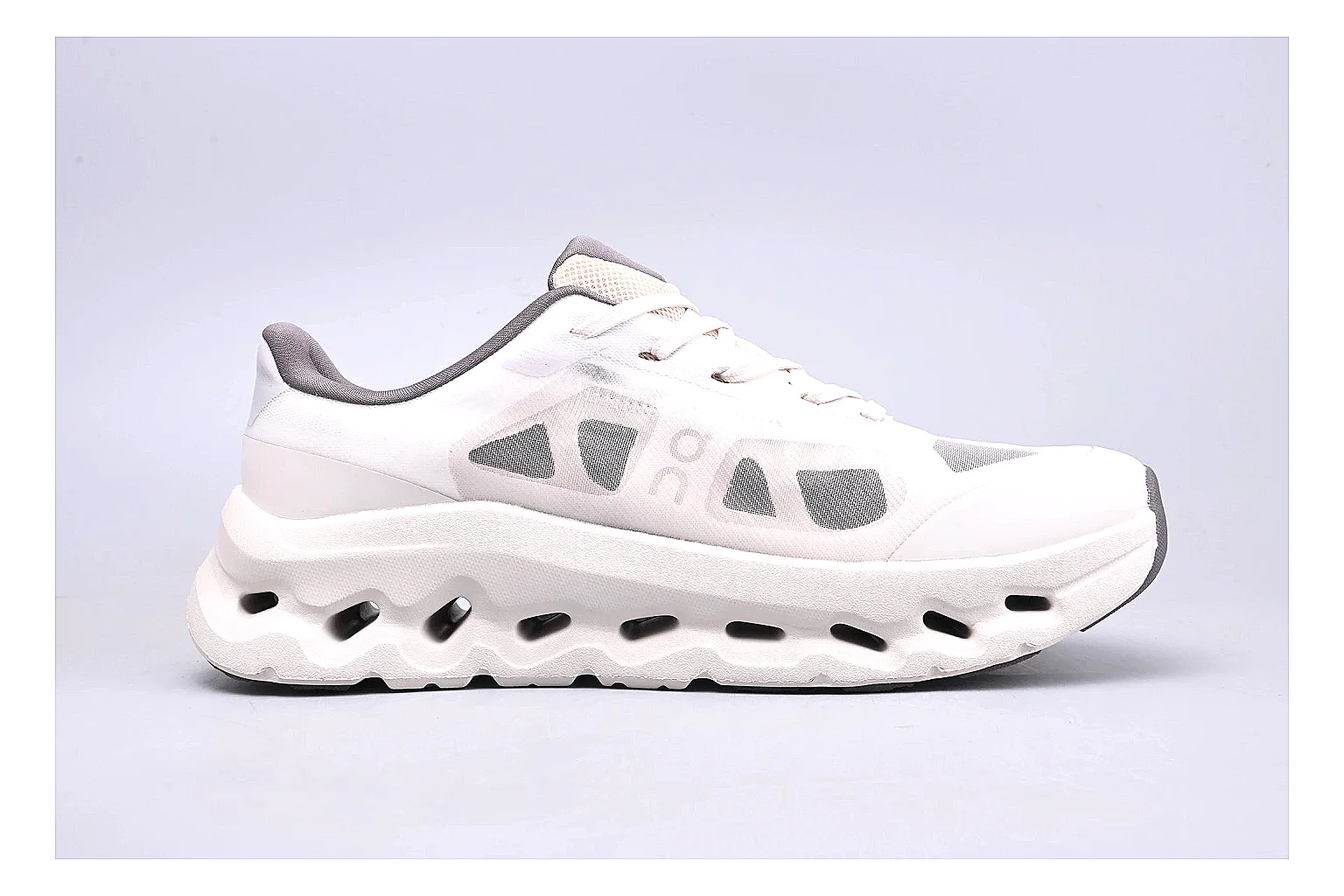 On Cloudtilt White Grey Sneaker comparison signal photo with white grey cloudtilt lifestyle trainer with mixed upper and trainer shape thumbnail 6