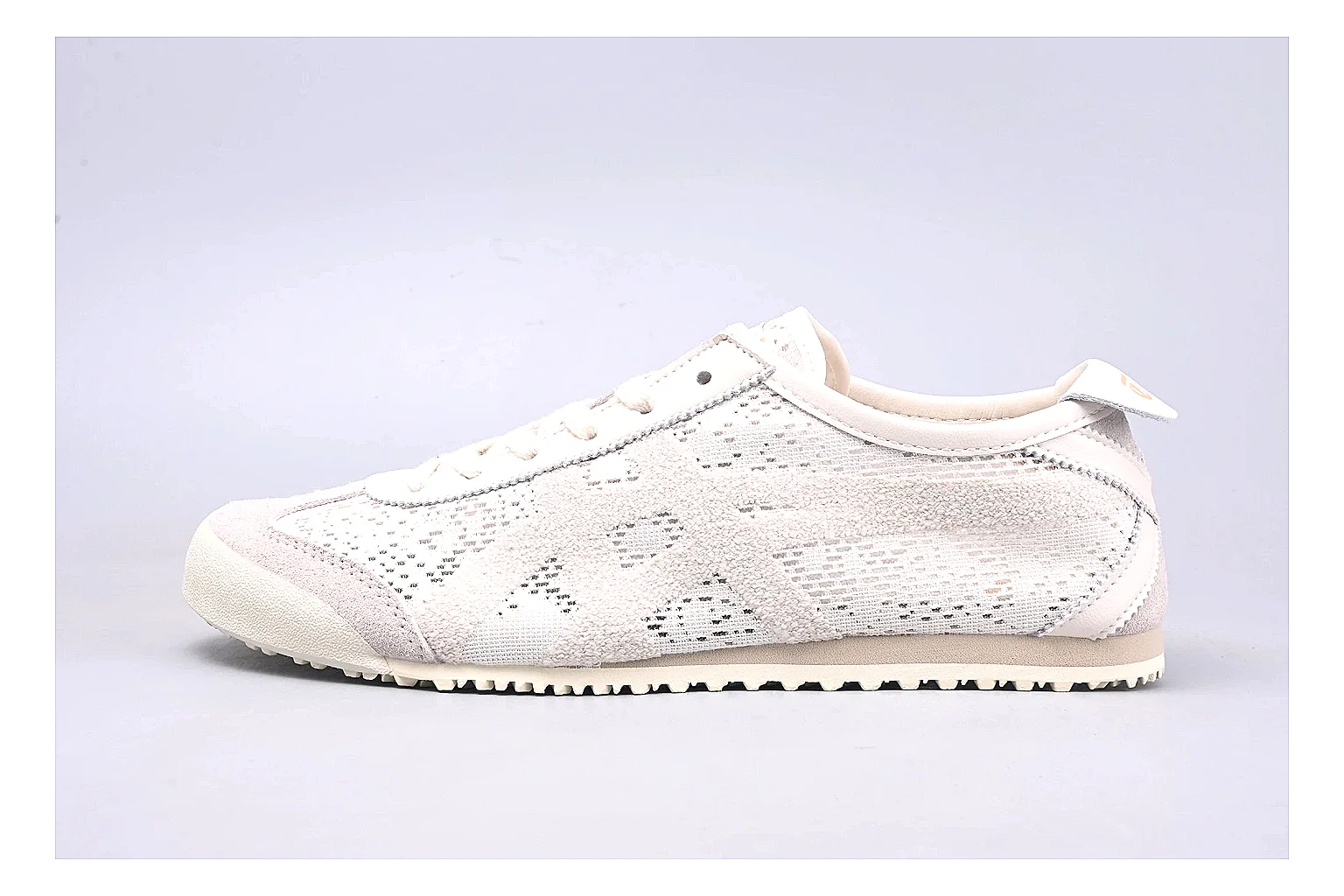Onitsuka Tiger Mexico 66 Cream comparison signal photo with cream mexico 66 low-top with mixed upper and low top shape