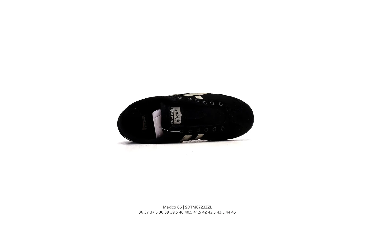 Onitsuka Tiger Mexico 66 Black Cream slim retro low top six photo view