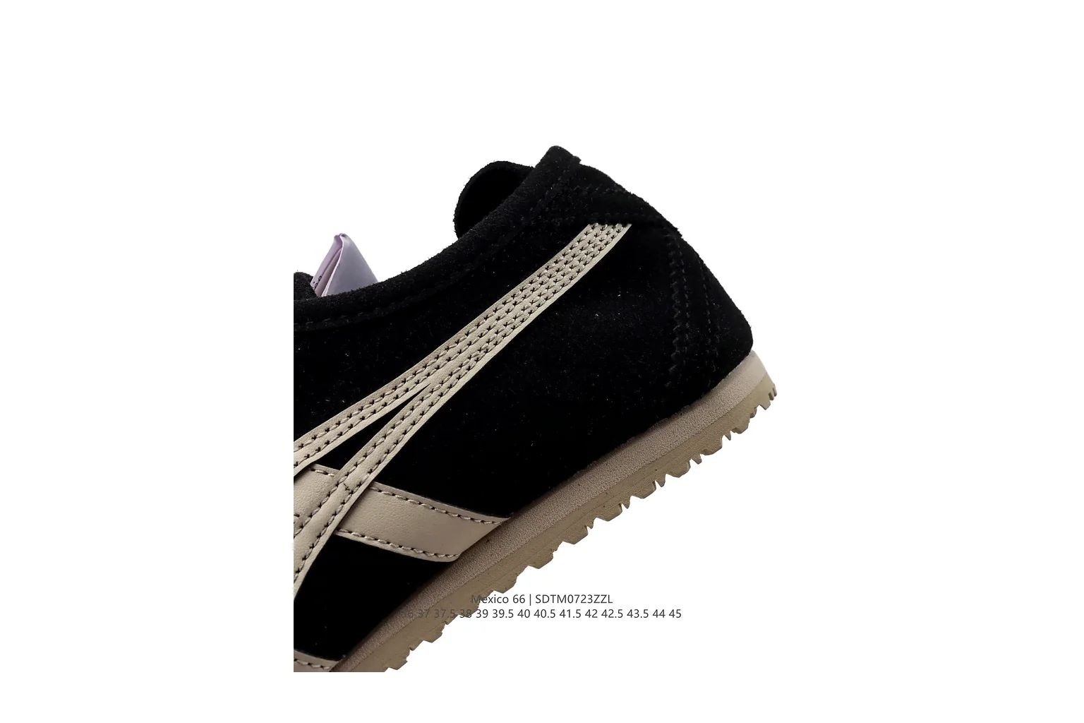 Onitsuka Tiger Mexico 66 Black Cream slim retro low top six photo view thumbnail 5