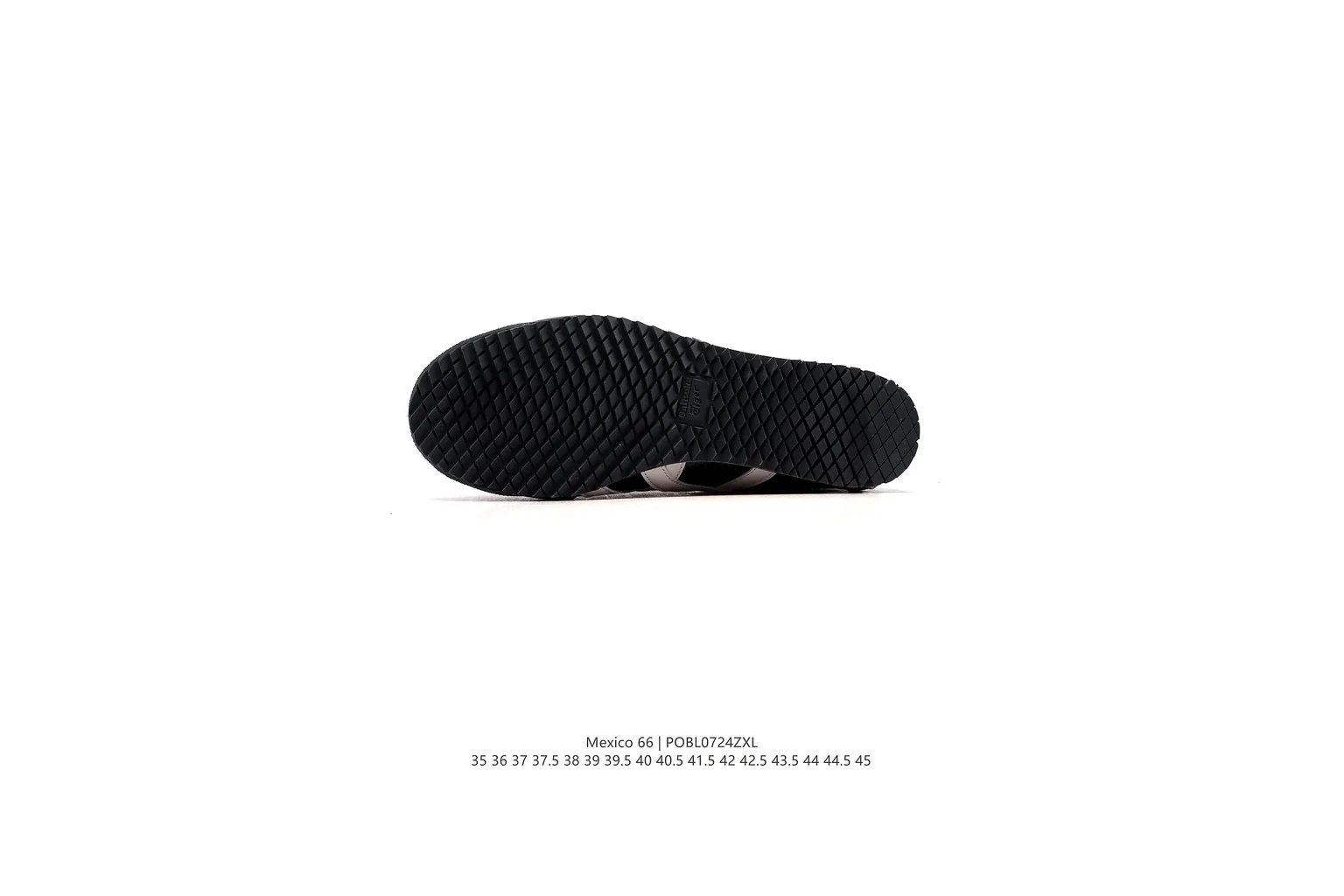 Onitsuka Tiger Mexico 66 Black Silver slim retro low top six photo view thumbnail 4