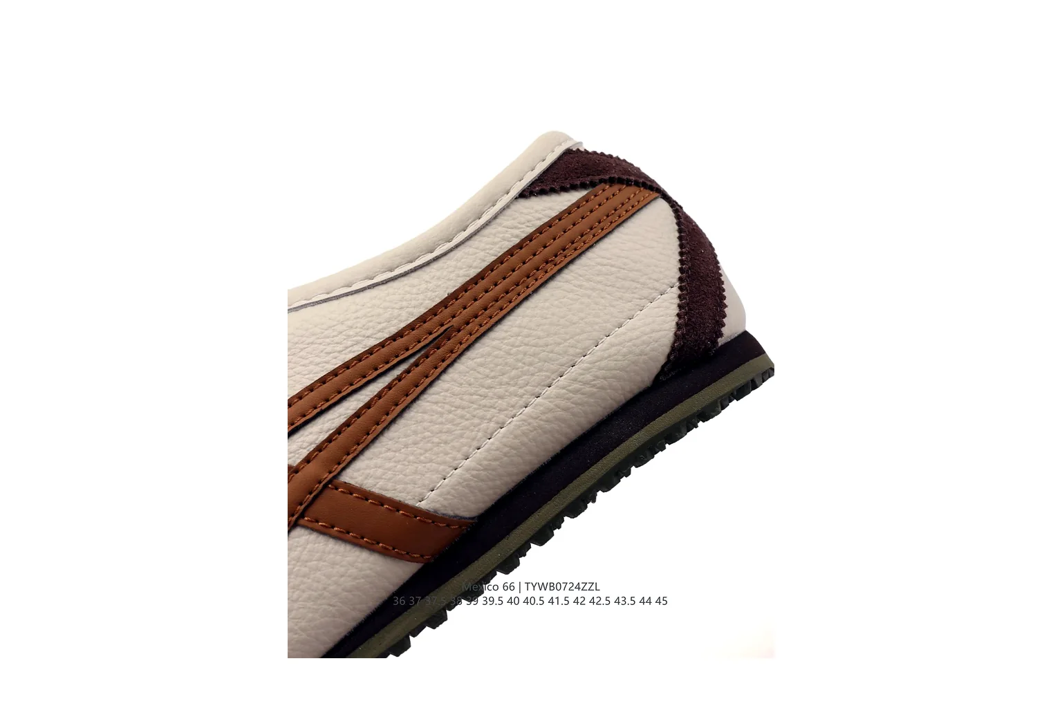 Onitsuka Tiger Mexico 66 Brown Cream slim retro low top six photo view thumbnail 5