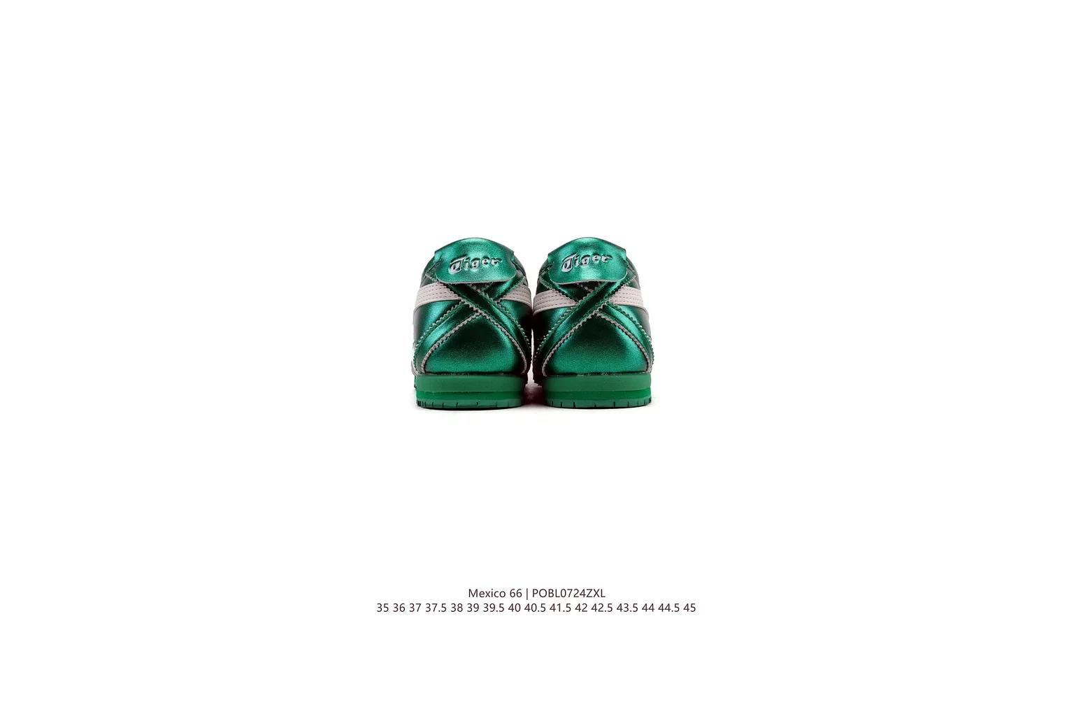Onitsuka Tiger Mexico 66 Green White slim retro low top six photo view thumbnail 3