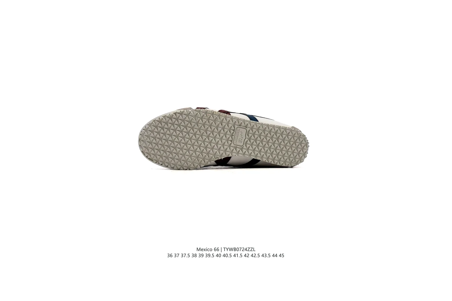 Onitsuka Tiger Mexico 66 White Navy Burgundy slim retro low top six photo view thumbnail 4