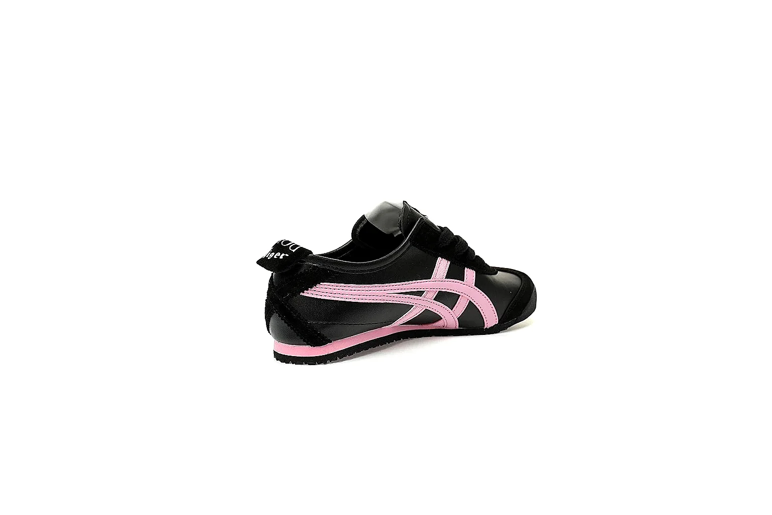 Black pink Onitsuka Tiger x Patou low top with visible side stripes and slim sole