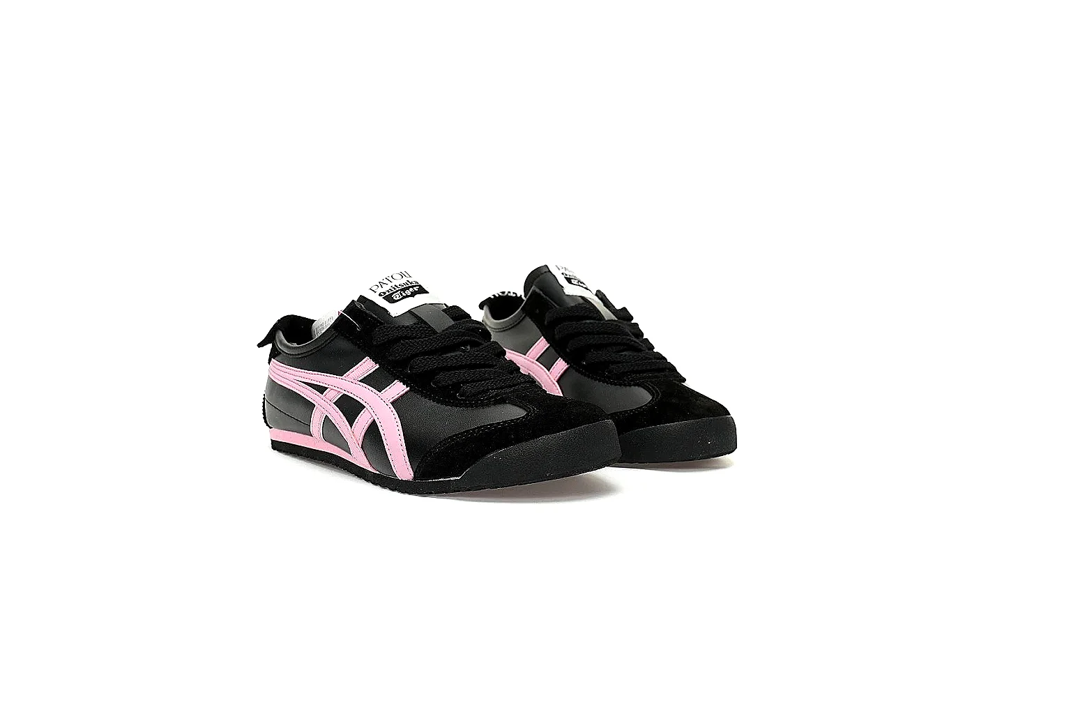Black pink Onitsuka Tiger x Patou low top with visible side stripes and slim sole thumbnail 5